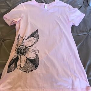Brand new pink with black flower shirt. Super cute
